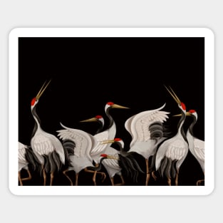 Crane bird / Black Sticker